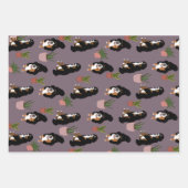 Bernese Mountain Dog and Houseplants Wrapping Paper Sheets (Front 2)