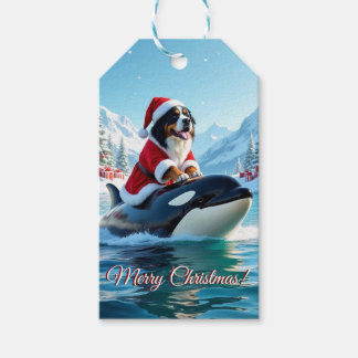 Bernese Mountain Dog and Orca Christmas Gift Tags