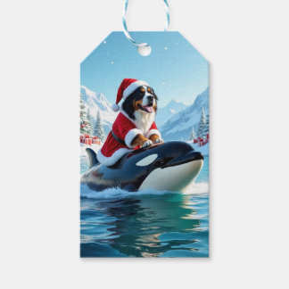 Bernese Mountain Dog and Orca Christmas Gift Tags