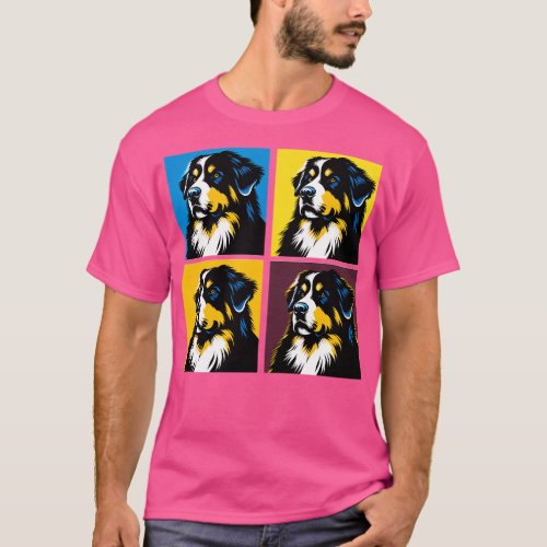 Bernese Mountain Dog Art Dog Lover Gifts 3 T_Shirt