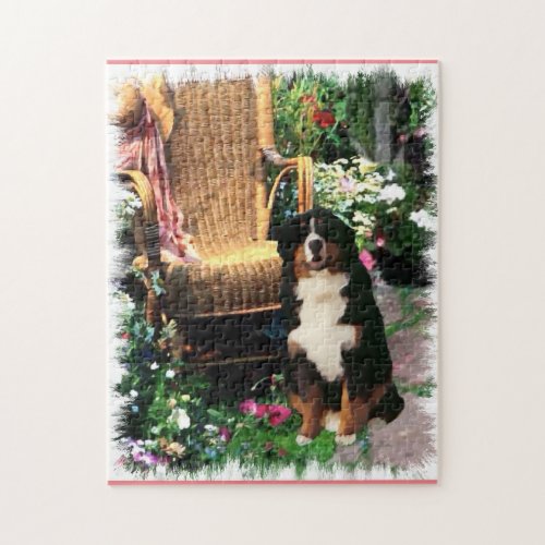 Bernese Mountain Dog Art Jigsaw Puzzle