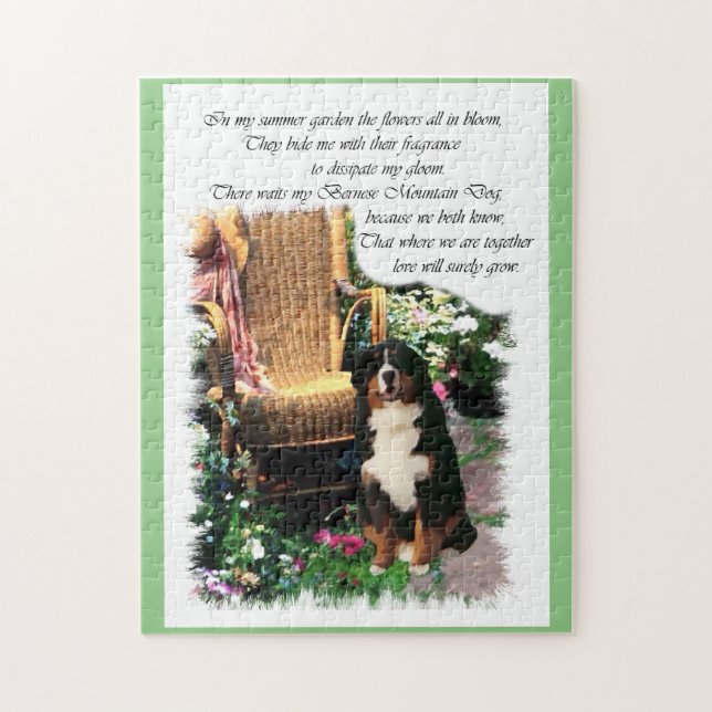 Bernese Mountain Dog Art Jigsaw Puzzle (Vertical)