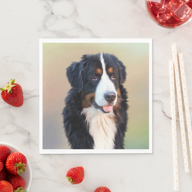 bernese mountain dog art napkins (Insitu)