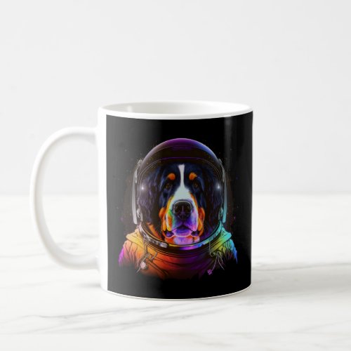 Bernese Mountain Dog Astronaut Colorful Outer Spac Coffee Mug