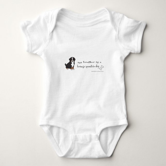 bernese mountain dog baby bodysuit (Front)