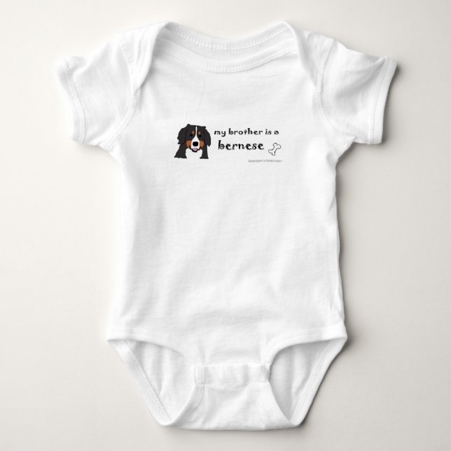 bernese mountain dog baby bodysuit (Front)