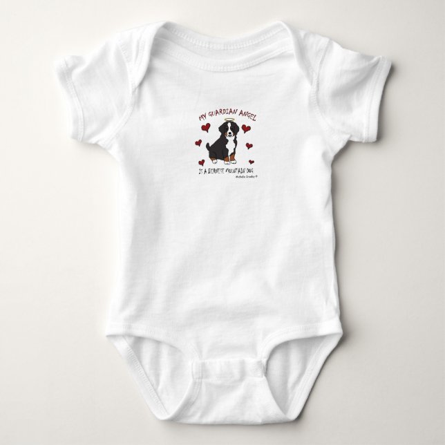 bernese mountain dog baby bodysuit (Front)