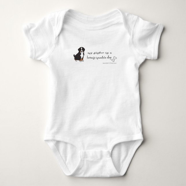 bernese mountain dog baby bodysuit (Front)