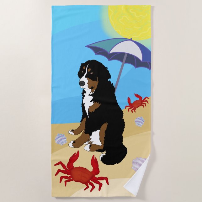 Bernese Mountain Dog Beach Towel (Front)
