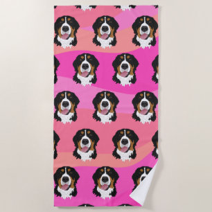 Bernese Mountain Dog Beach Towel