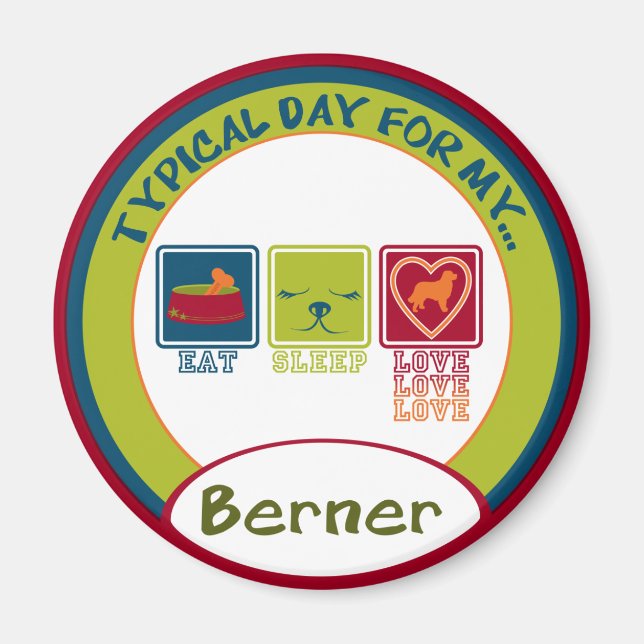 Bernese Mountain Dog [Berner] Magnet (Front)