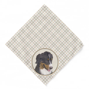 Bernese Mountain Dog Berner Painting Cute Pet Art Bandana