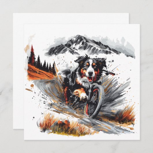 Bernese Mountain Dog Biking In The Mountains (Front/Back)