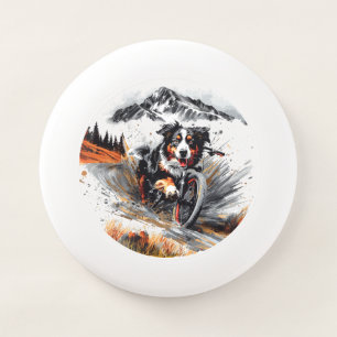 Bernese Mountain Dog Biking In The Mountains Wham-O Frisbee