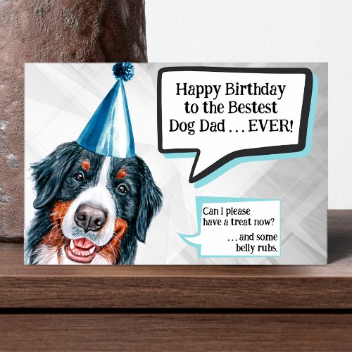 Bernese Mountain Dog Birthday Card