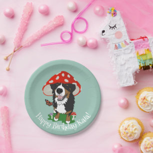 Bernese Mountain Dog Birthday Paper Plates