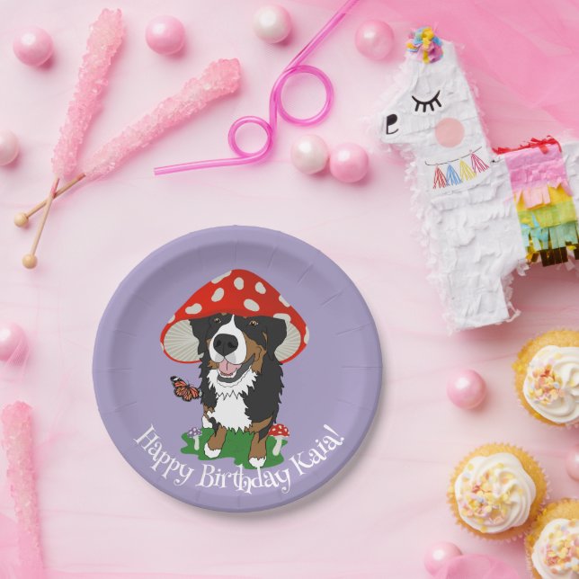 Bernese Mountain Dog Birthday Paper Plates (Party)