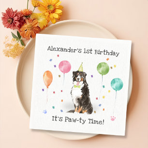 Bernese Mountain Dog Birthday Party Napkins