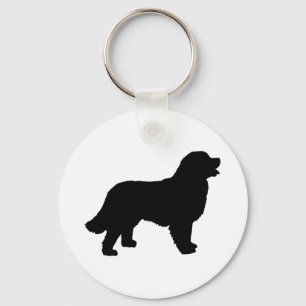 Bernese Mountain Dog (black silhouette) Keychain