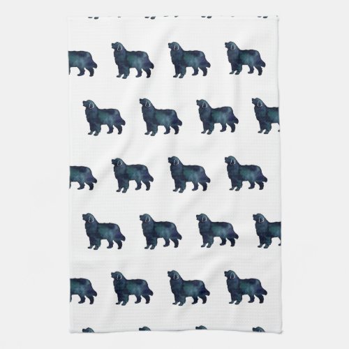 Bernese Mountain Dog Black Watercolor Kitchen Towel