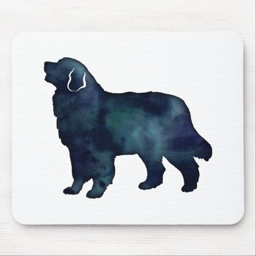 Bernese Mountain Dog Black Watercolor Mouse Pad