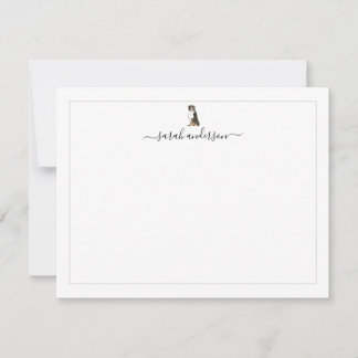 Bernese Mountain Dog Border Personalized Note Card