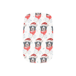 Bernese Mountain Dog Breed Christmas Minx Nail Art