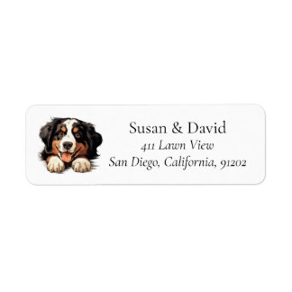 Bernese Mountain Dog Breed Pet Lovers Label