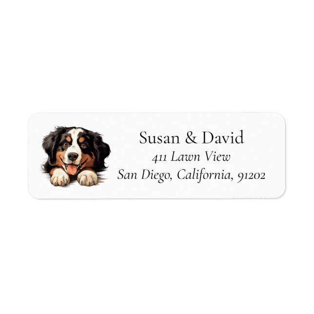 Bernese Mountain Dog Breed Pet Lovers Label (Front)