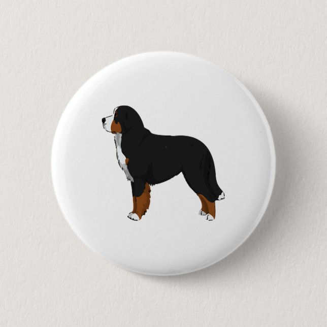 Bernese Mountain Dog  Button (Front)