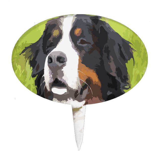 Bernese mountain dog cake topper (Front)