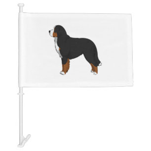 Bernese Mountain Dog  Car Flag