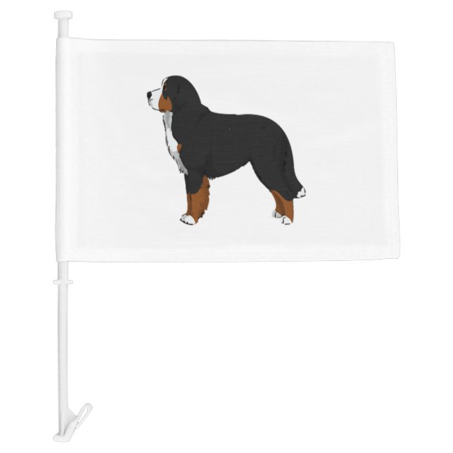 Bernese Mountain Dog  Car Flag (Front)