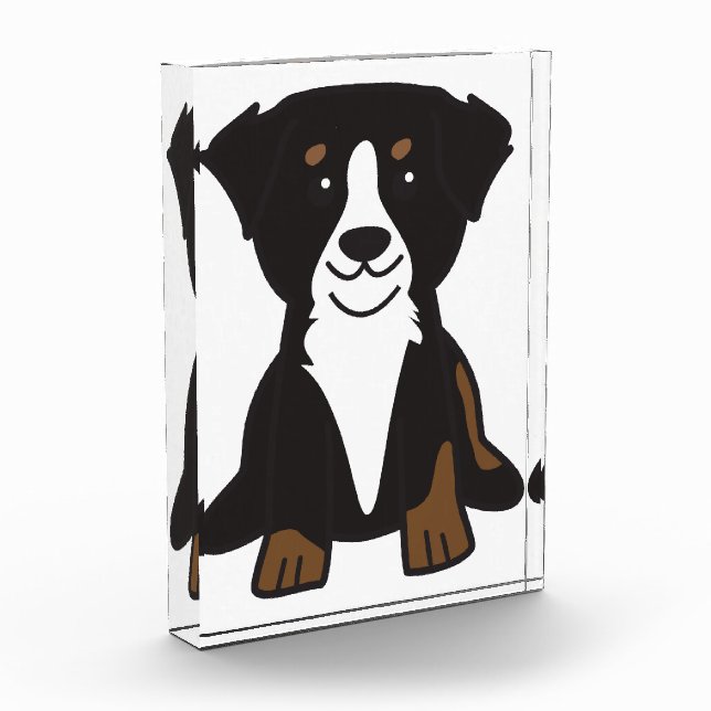 Bernese Mountain Dog Cartoon Acrylic Award (Left)