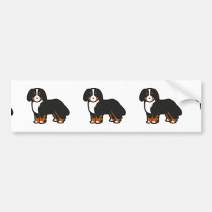 bernese mountain dog cartoon bumper sticker