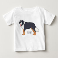 Bernese mountain dog cartoon illustration