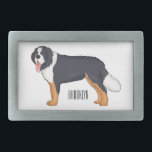 Bernese mountain dog cartoon illustration  belt buckle<br><div class="desc">Bernese mountain dog cartoon illustration</div>
