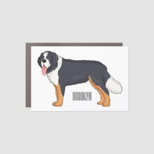 Bernese mountain dog cartoon illustration car magnet