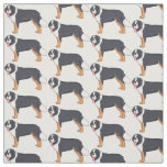 Bernese mountain dog cartoon illustration fabric