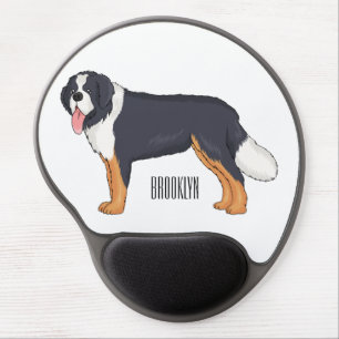Bernese mountain dog cartoon illustration gel mouse pad