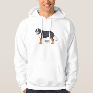 Bernese mountain dog cartoon illustration hoodie