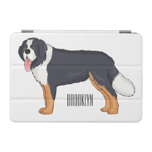 Bernese mountain dog cartoon illustration iPad mini cover