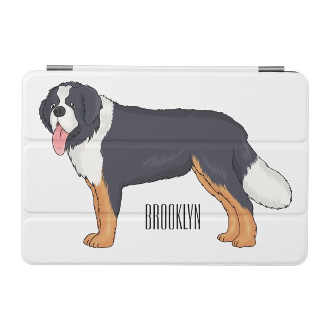 Bernese mountain dog cartoon illustration iPad mini cover (Horizontal)