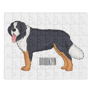 Bernese mountain dog cartoon illustration jigsaw puzzle