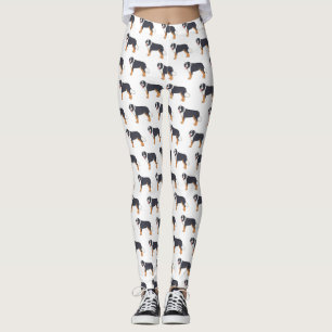Bernese mountain dog cartoon illustration  leggings