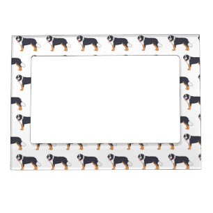 Bernese mountain dog cartoon illustration magnetic frame