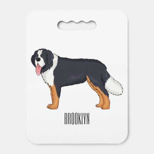 Bernese mountain dog cartoon illustration seat cushion