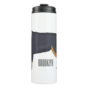 Bernese mountain dog cartoon illustration thermal tumbler
