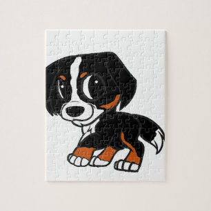 bernese mountain dog cartoon rust jigsaw puzzle