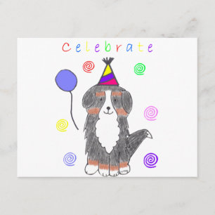 Bernese Mountain Dog Celebrate Invitation